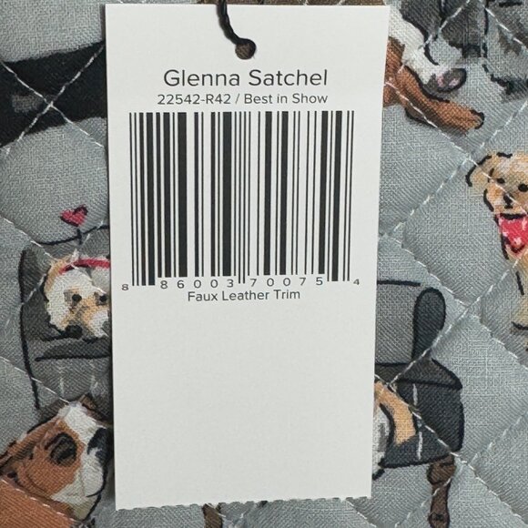 Vera Bradley Glenna Satchel in Best in Show NWT! Dogs! - Picture 5 of 13